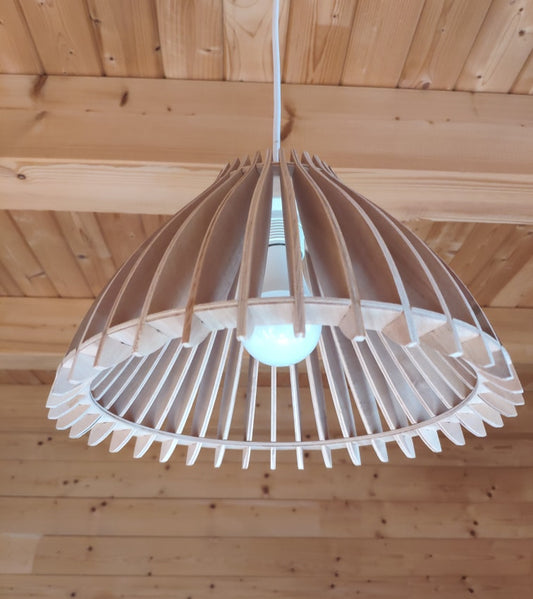 Contemporary Sustainable Wood Lamp Shade - Radiant Dome