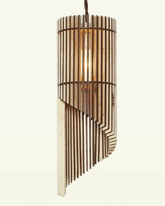 Minimalist Sustainable Wood Lamp Shade - Slanted Design