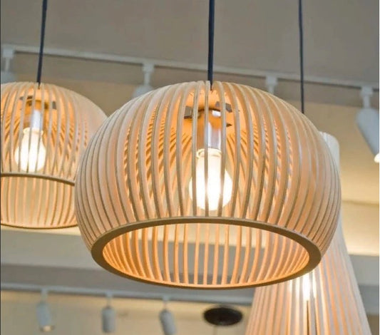 Zen Sustainable Wood Lamp Shade - Spherical Harmony